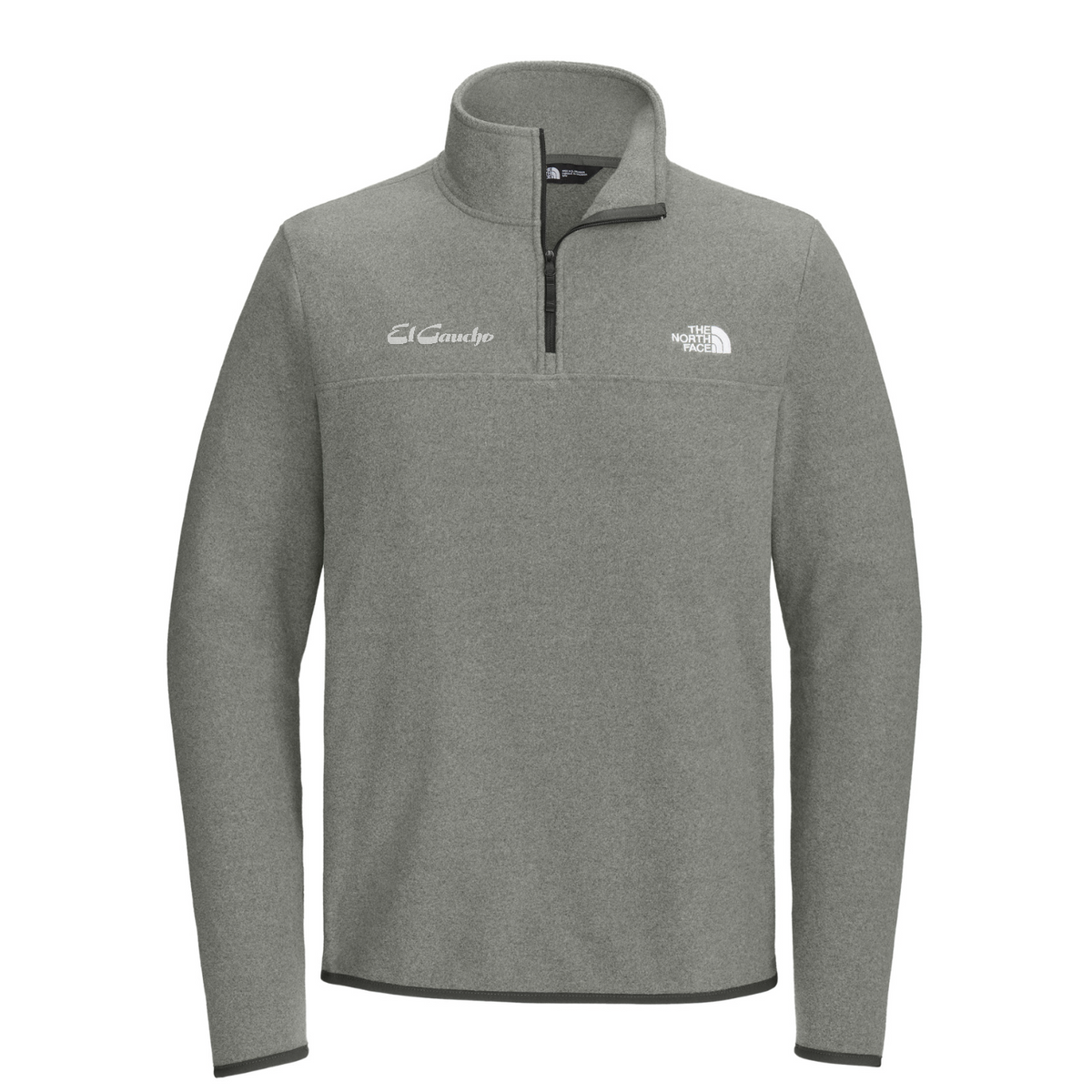 The North Face Glacier 1/4-Zip Fleece Embroidered - El Gaucho — TNF Medium Grey Heather