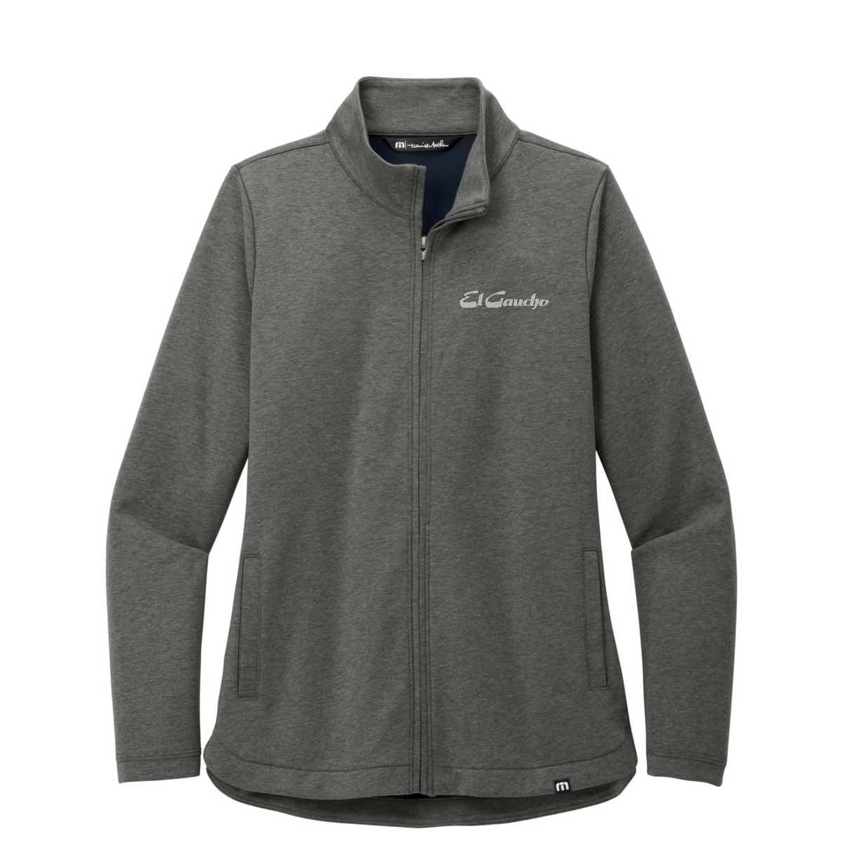 TravisMathew Women's Coveside Full-Zip Embroidered - El Gaucho — Dark Grey Heather