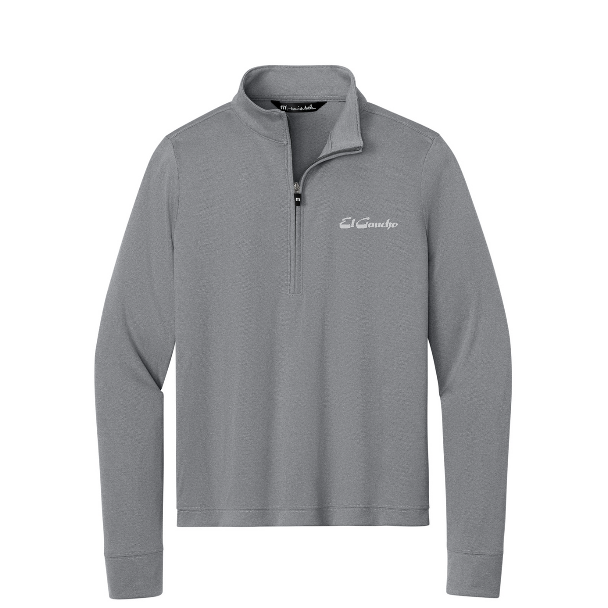 TravisMathew Women's Coto 1/2-Zip Embroidered - El Gaucho — Quiet Shade Grey Heather