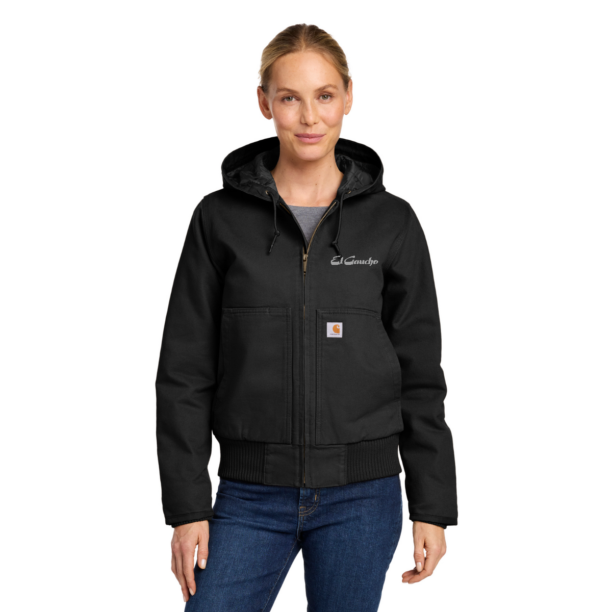 Carhartt Women's Washed Duck Active Jac Embroidered - El Gaucho — model