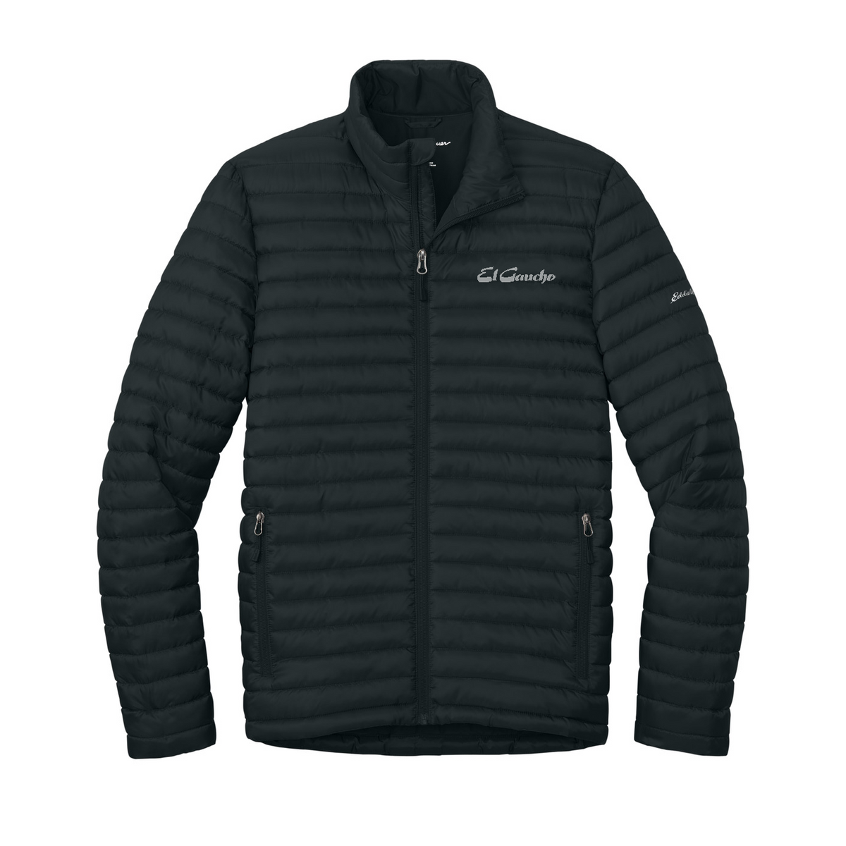 Eddie Bauer Packable Quilted Full-Zip Embroidered - El Gaucho — Black