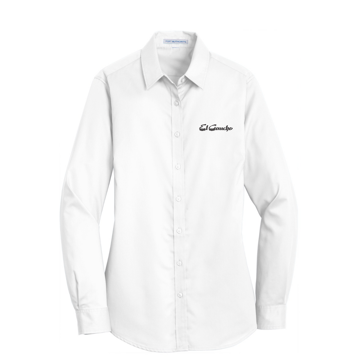 Port Authority Women's SuperPro Twill Shirt Embroidered - El Gaucho — White