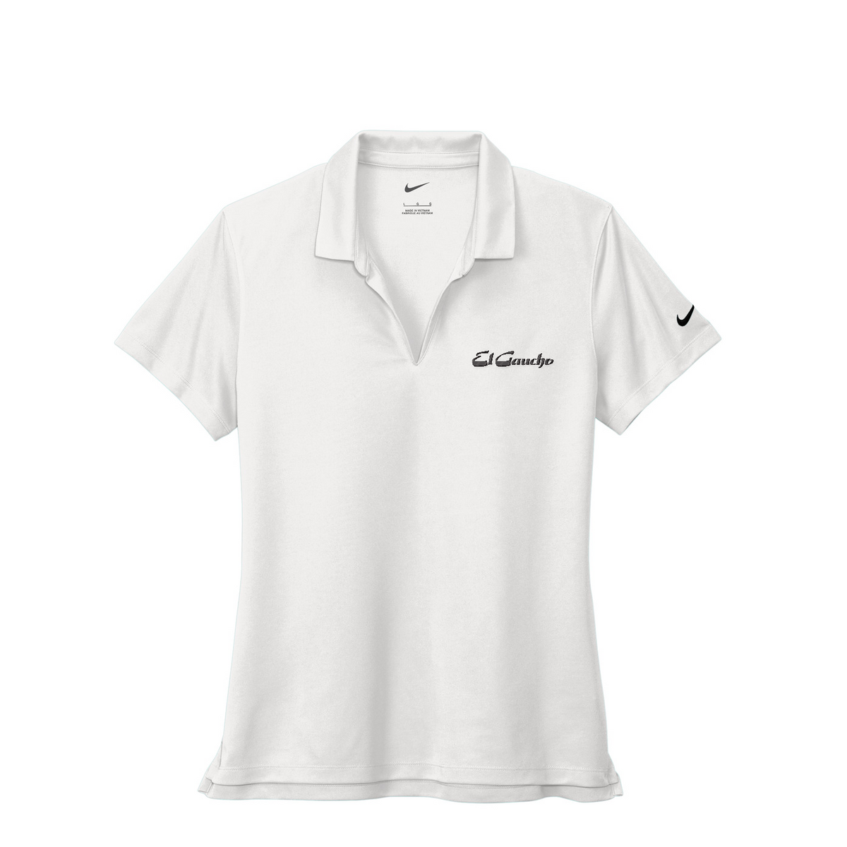 Nike Women's Dri-FIT Micro Pique 2.0 Polo Embroidered - El Gaucho — White