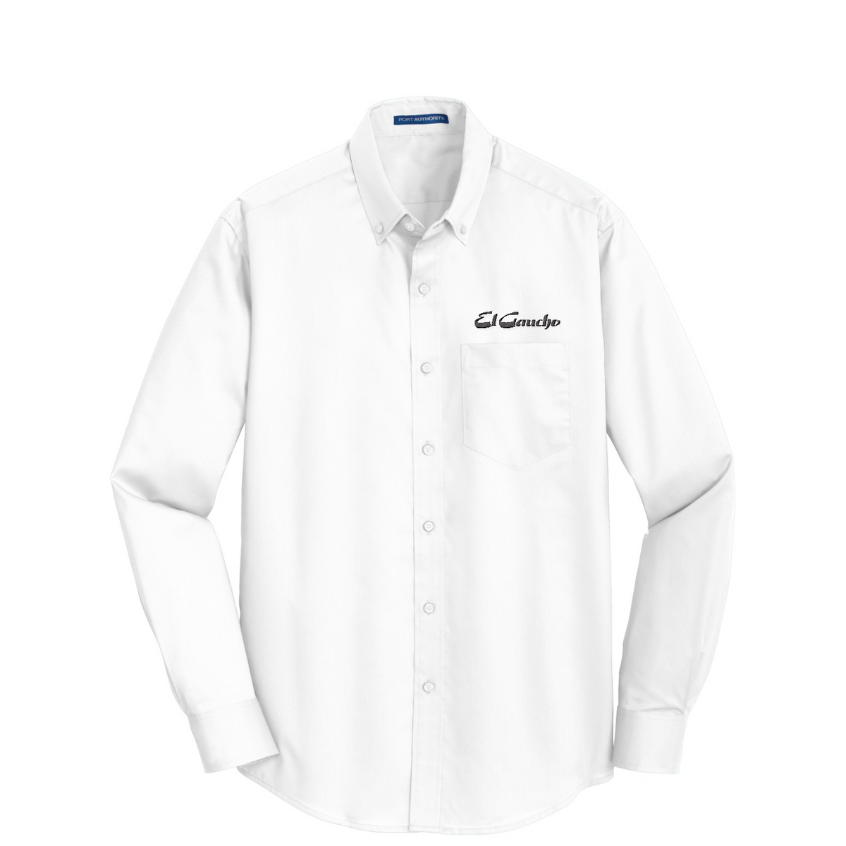 Port Authority SuperPro Twill Shirt Embroidered - El Gaucho — White