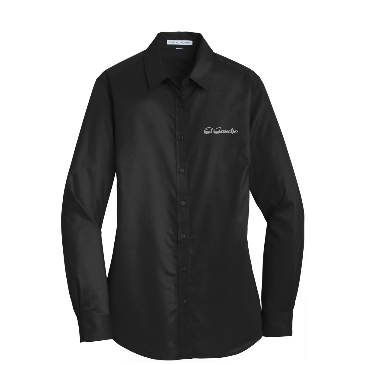 Port Authority Women's SuperPro Twill Shirt Embroidered - El Gaucho — Black
