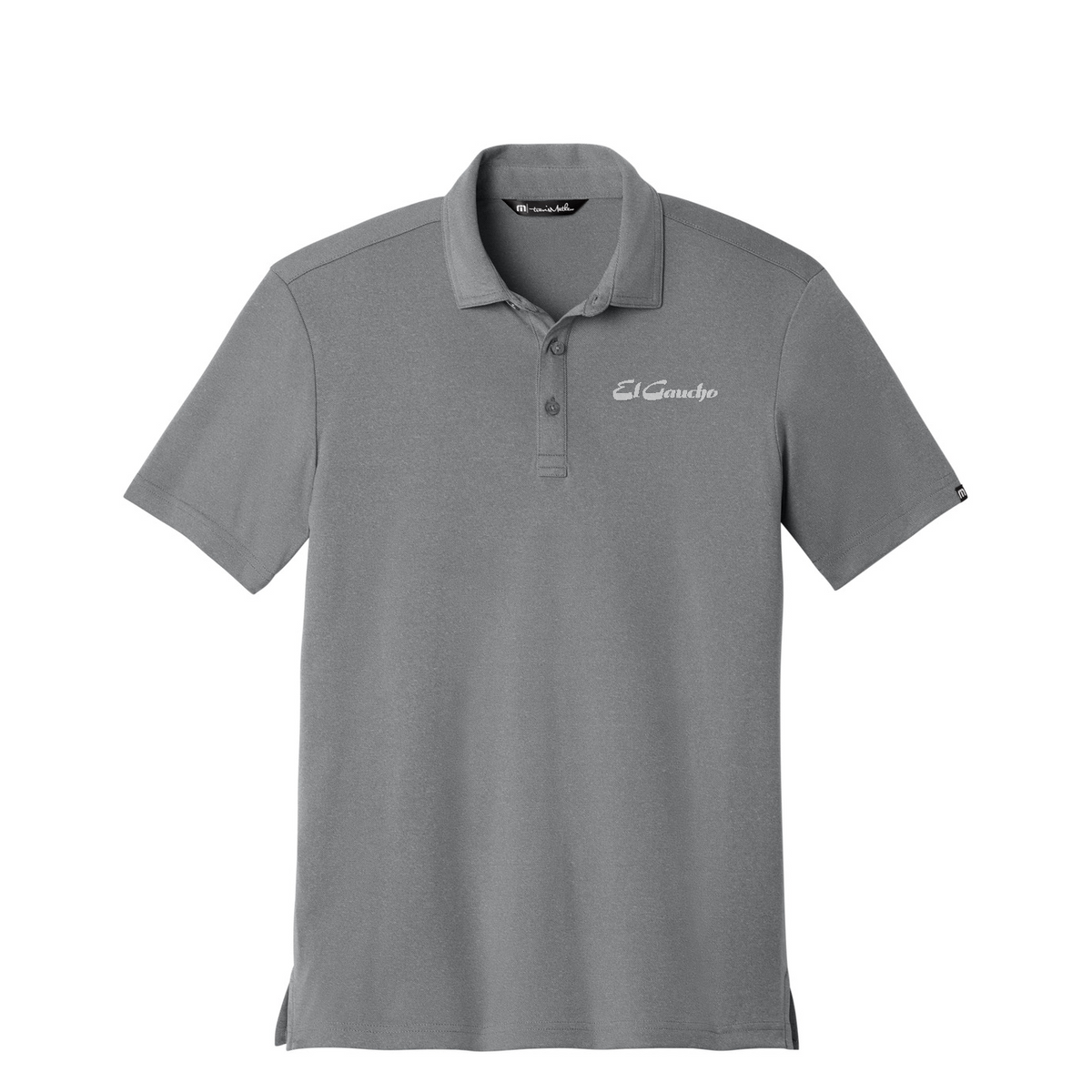 TravisMathew Coto Performance Polo Embroidered - El Gaucho — Quiet Shade Grey Heather