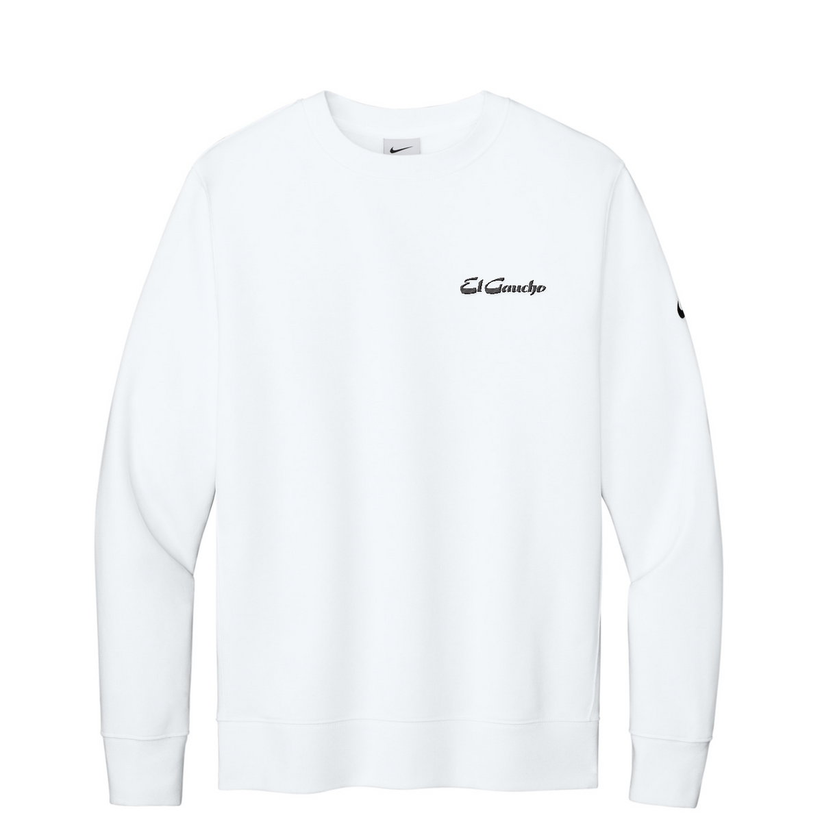 Nike Club Fleece Sleeve Swoosh Crew - El Gaucho — White