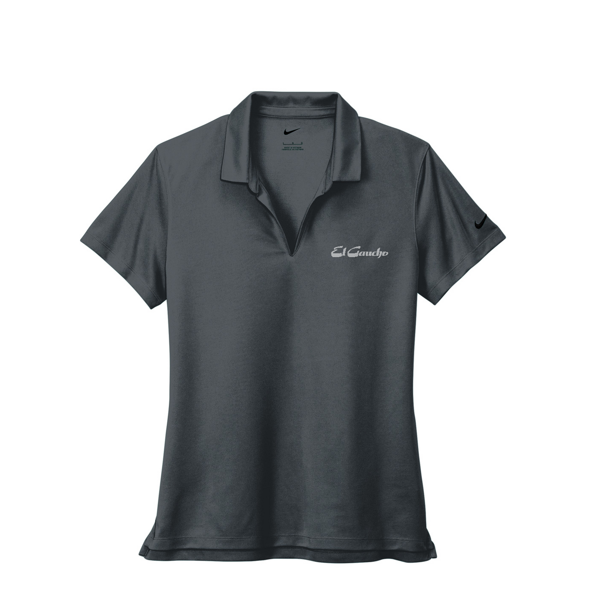 Nike Women's Dri-FIT Micro Pique 2.0 Polo Embroidered - El Gaucho — Anthracite