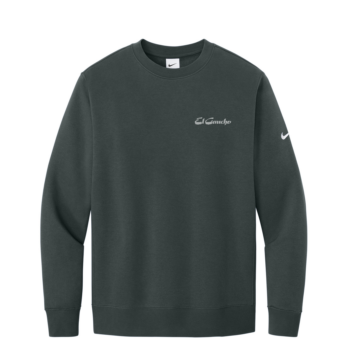 Nike Club Fleece Sleeve Swoosh Crew - El Gaucho — Anthracite
