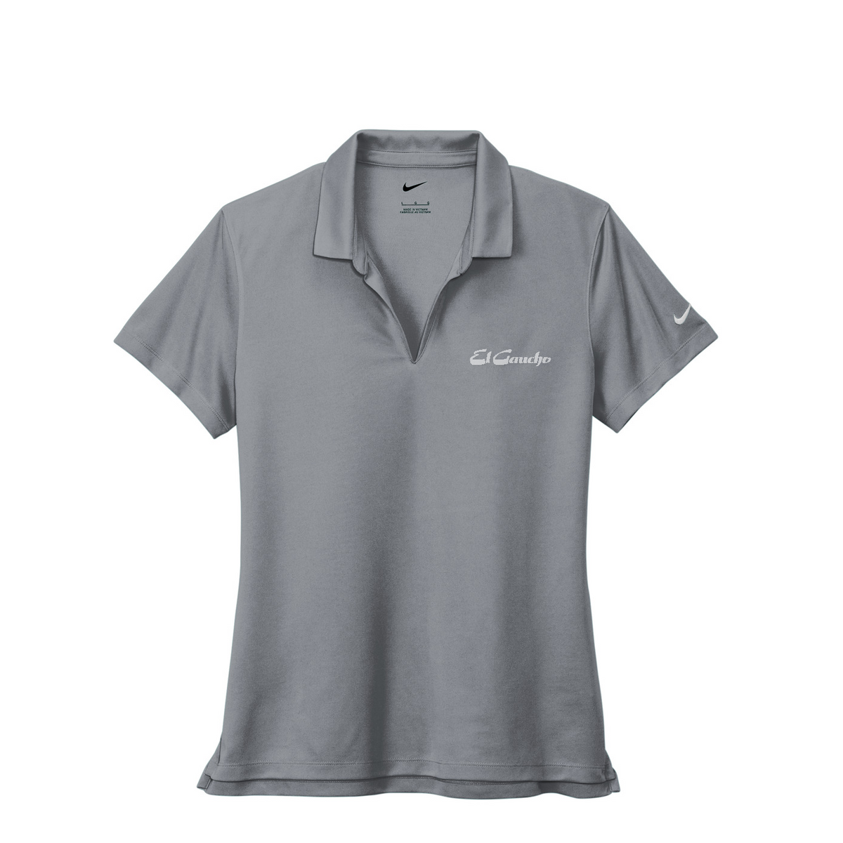 Nike Women's Dri-FIT Micro Pique 2.0 Polo Embroidered - El Gaucho — Cool Grey