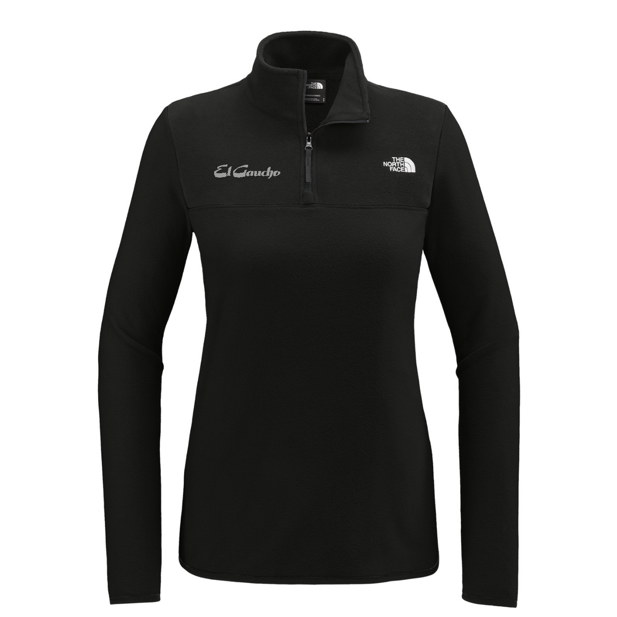The North Face Women's Glacier 1/4-Zip Fleece Embroidered - El Gaucho — TNF Black