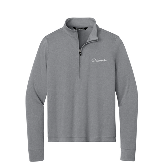 TravisMathew Women's Coto 1/2-Zip Embroidered - El Gaucho — Quiet Shade Grey Heather