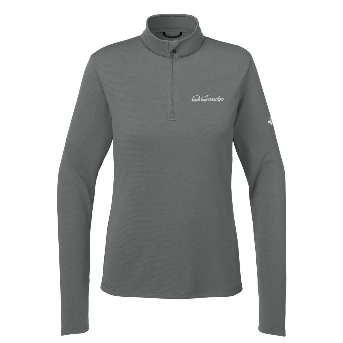 The North Face Women's Ambition 1/4-Zip Embroidered - El Gaucho — Smoked Pearl Grey