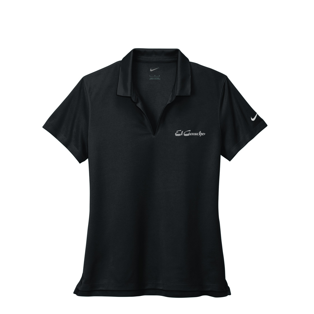 Nike Women's Dri-FIT Micro Pique 2.0 Polo Embroidered - El Gaucho — Black