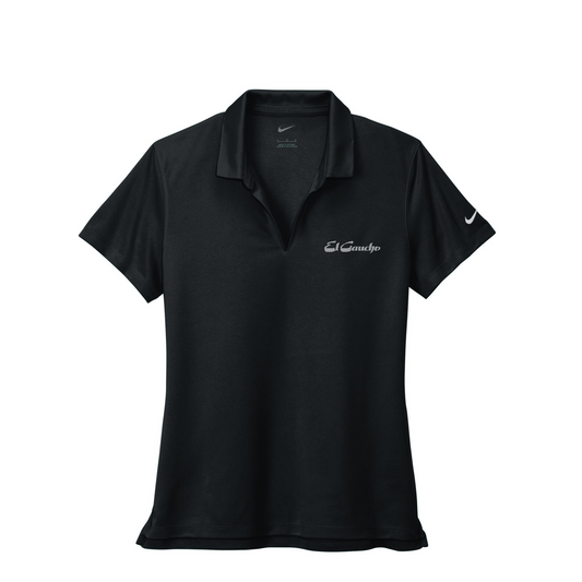 Nike Women's Dri-FIT Micro Pique 2.0 Polo Embroidered - El Gaucho — Black
