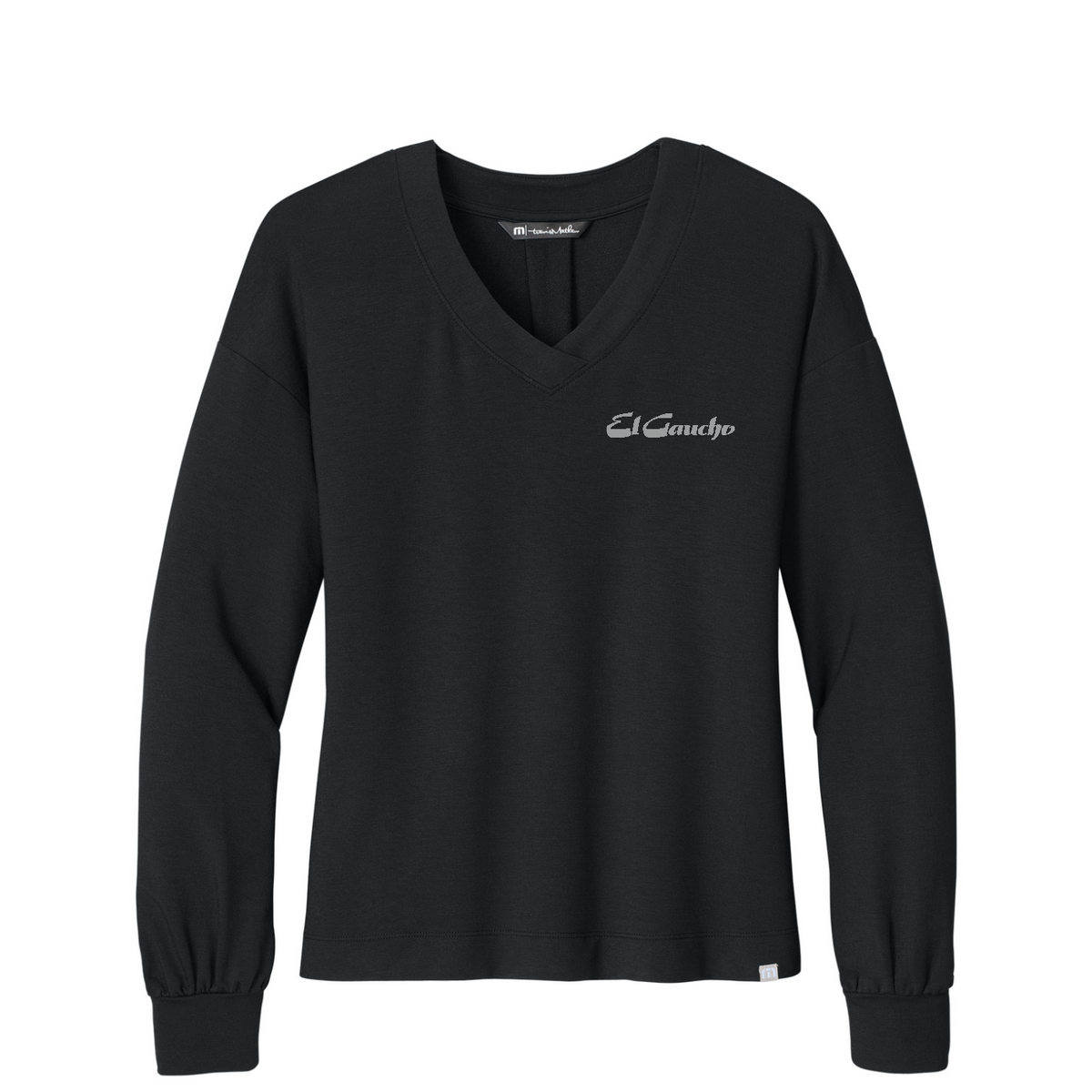 TravisMathew Women's Long Weekend V-Neck - El Gaucho — Black