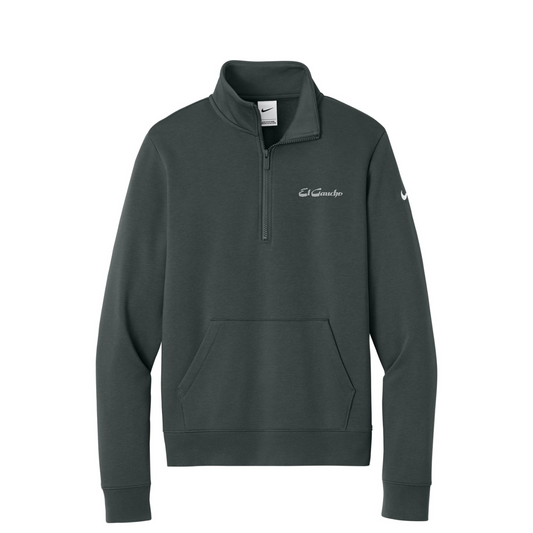Nike Women's Club Fleece Sleeve Swoosh 1/2-Zip Embroidered - El Gaucho — Anthracite