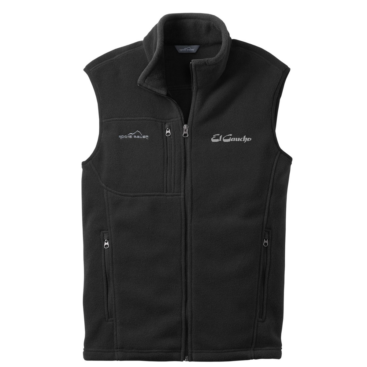 Eddie Bauer - Fleece Vest Embroidered - El Gaucho — Black