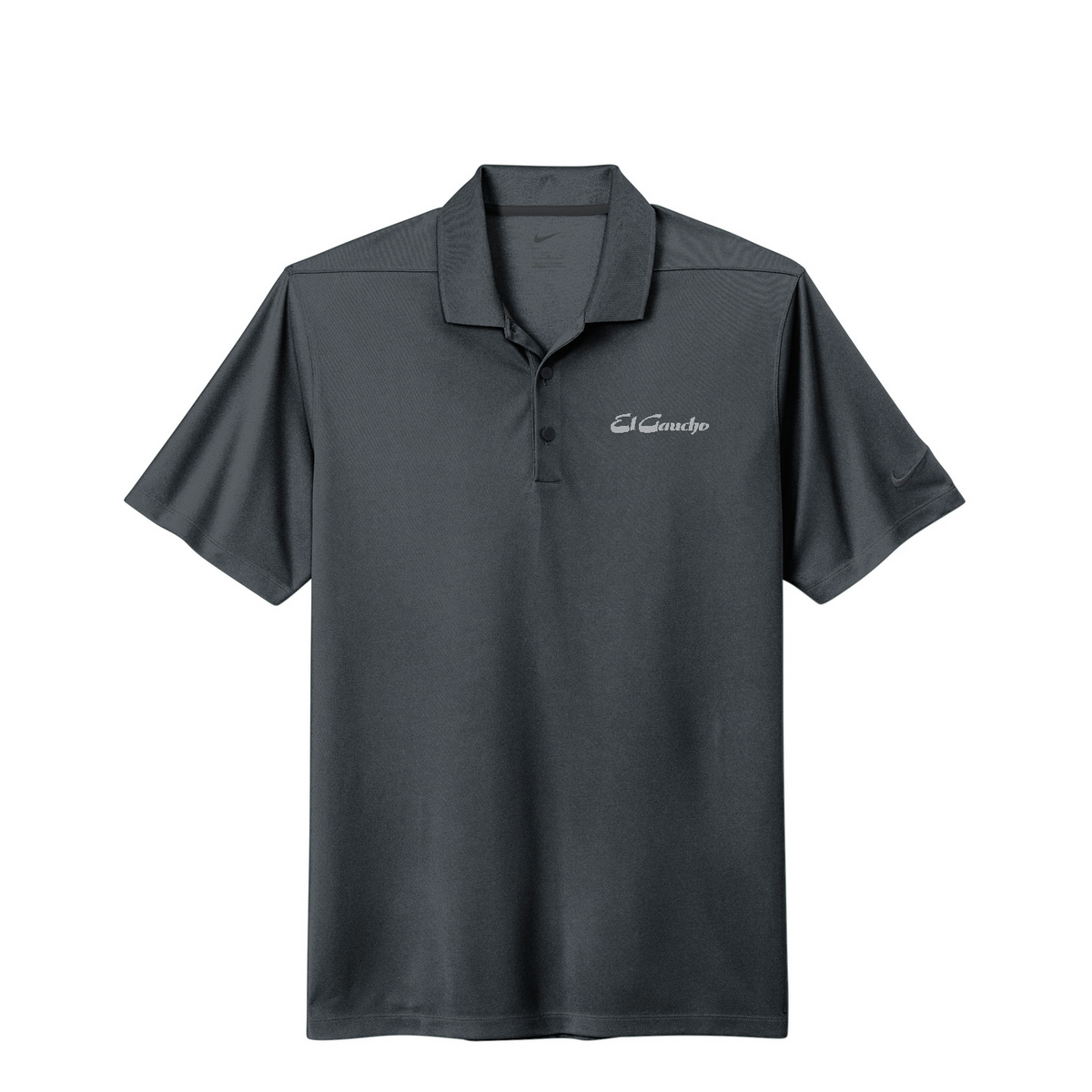 Nike Dri-FIT Micro Pique 2.0 Polo Embroidered - El Gaucho — Anthracite