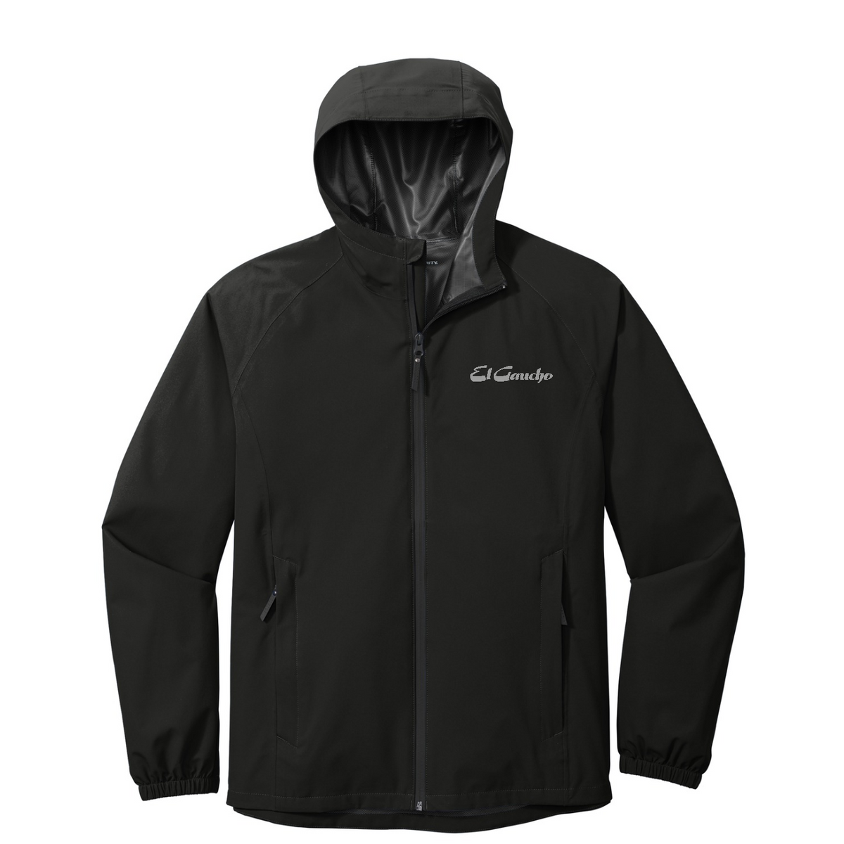 Port Authority  Essential Rain Jacket Embroidered - El Gaucho — Deep Black