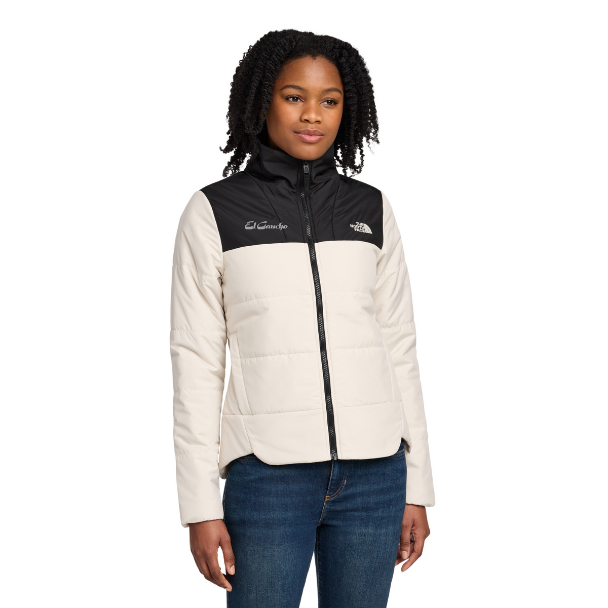 The North Face Women's Chest Logo Everyday Insulated Jacket Embroidered - El Gaucho — model