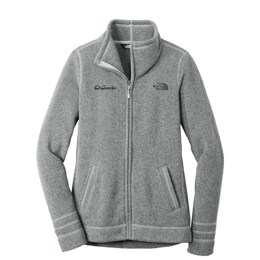 The North Face Women's Sweater Fleece Jacket Embroidered - El Gaucho — TNF Medium Grey Heather