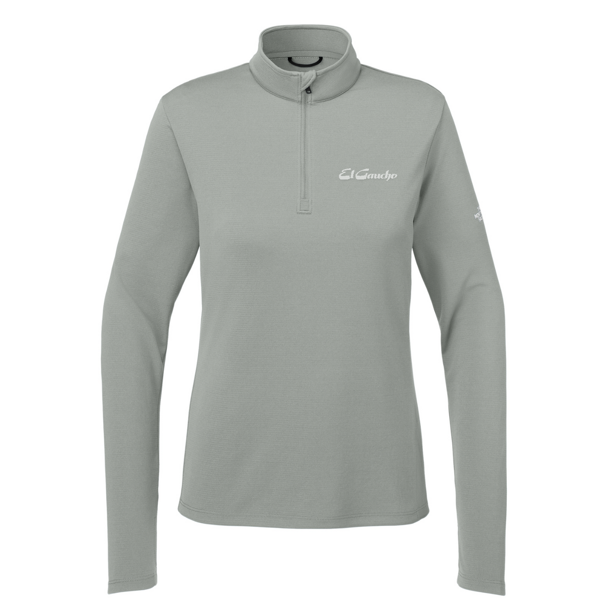 The North Face Women's Ambition 1/4-Zip Embroidered - El Gaucho — Meld Grey Heather