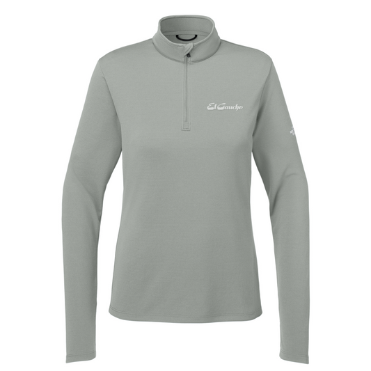 The North Face Women's Ambition 1/4-Zip Embroidered - El Gaucho — Meld Grey Heather