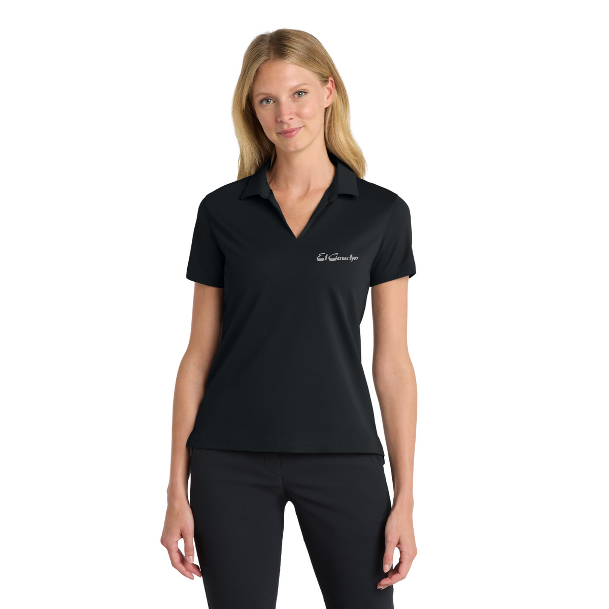 Nike Women's Dri-FIT Micro Pique 2.0 Polo Embroidered - El Gaucho — model