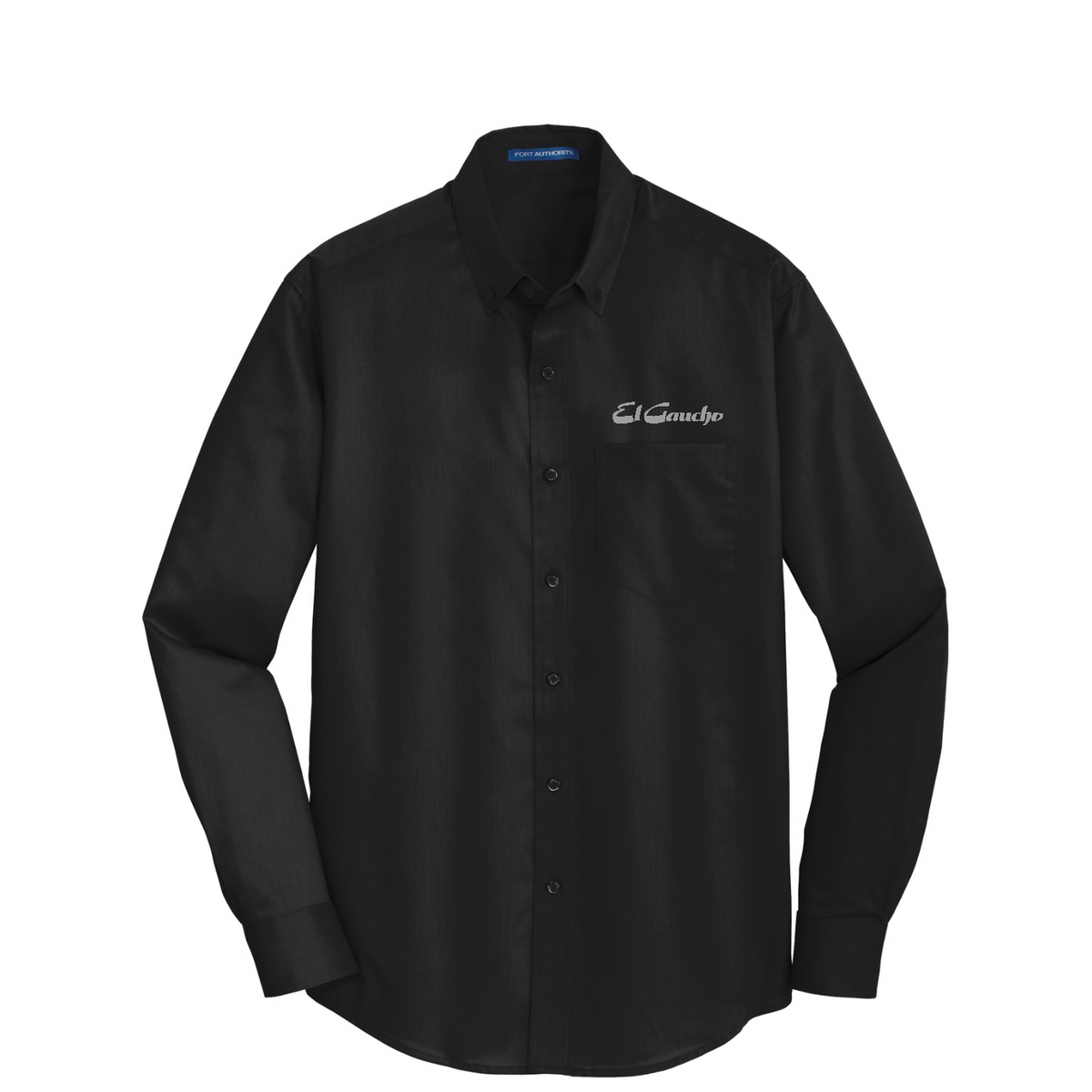 Port Authority SuperPro Twill Shirt Embroidered - El Gaucho — Black