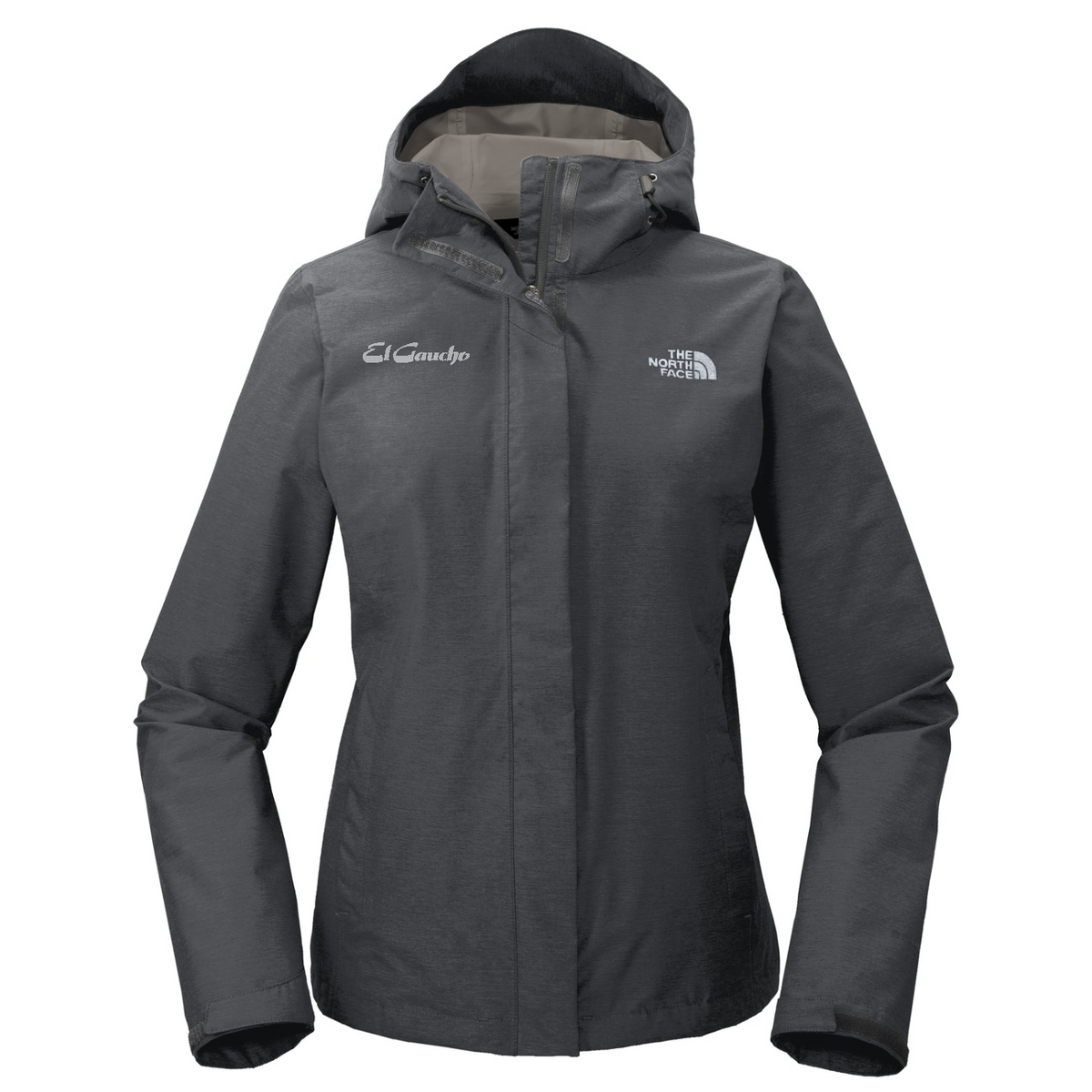 The North Face  Women's DryVent Rain Jacket Embroidered - El Gaucho — TNF Dark Grey Heather