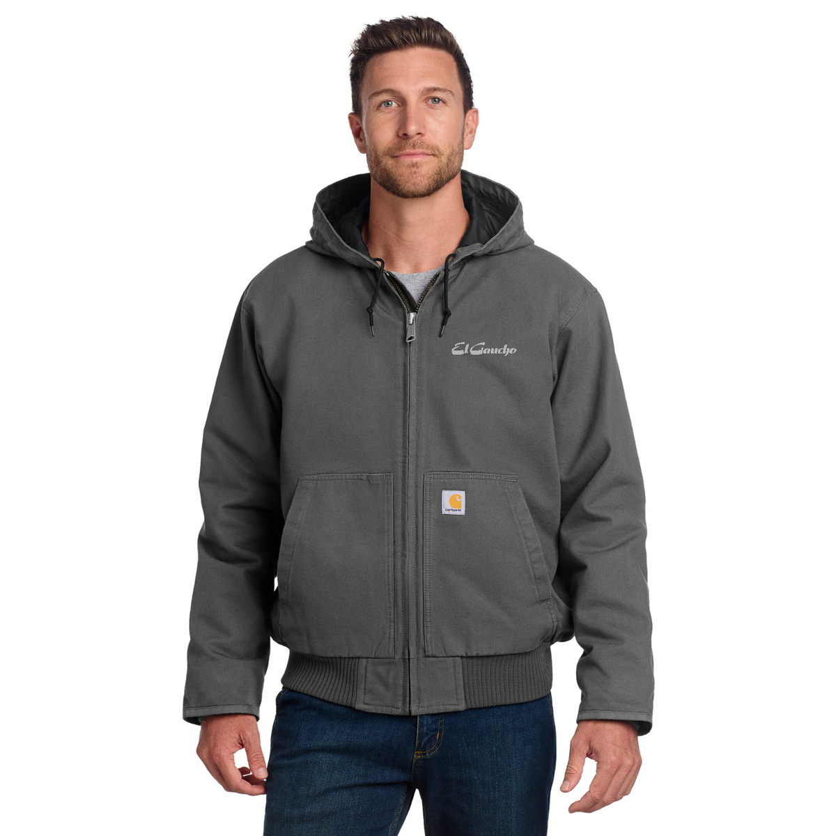 Carhartt Washed Duck Active Jac Embroidered - El Gaucho — model