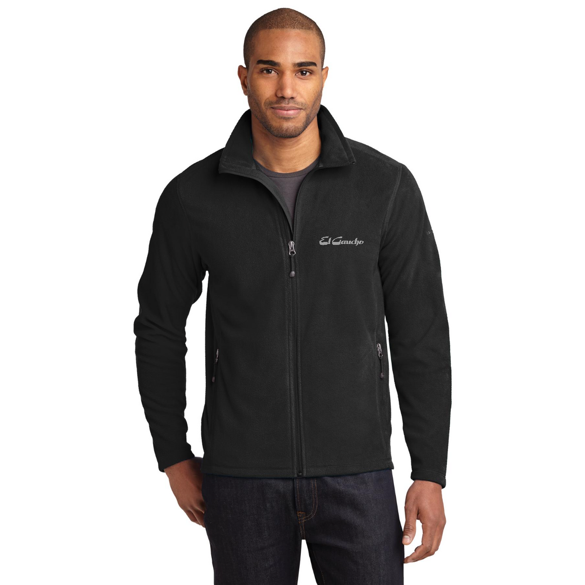 Eddie Bauer Full-Zip Microfleece Jacket Embroidered - El Gaucho — model
