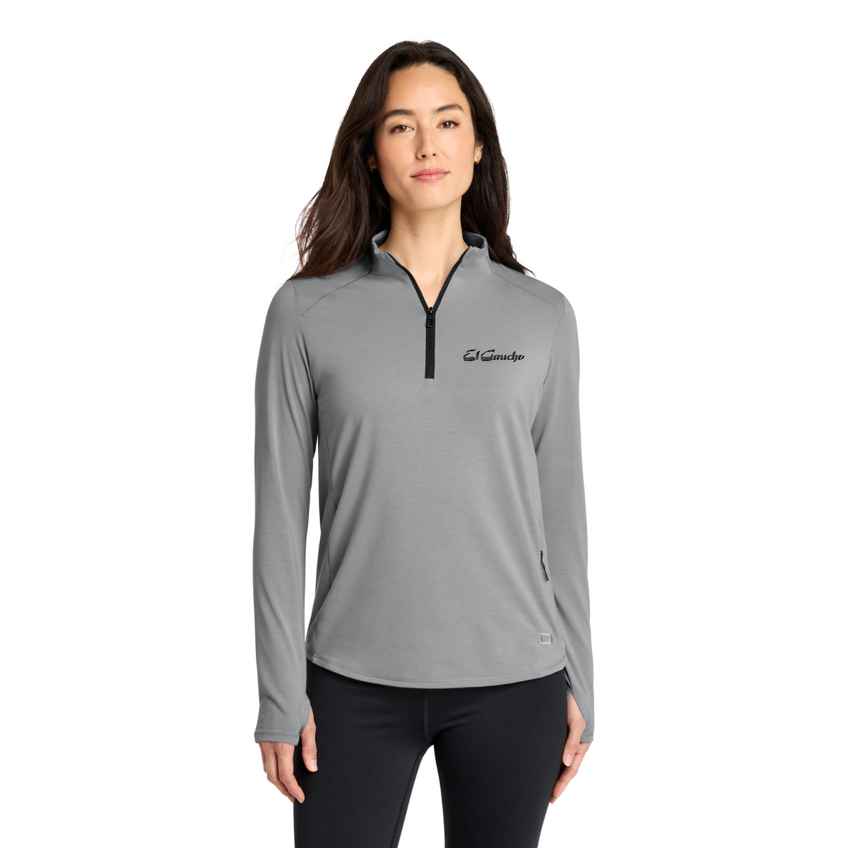 OGIO Women's Motion 1/4-Zip Embroidered - El Gaucho — model