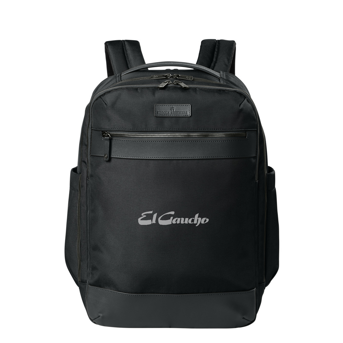 Brooks Brothers Oxford Backpack Embroidered - El Gaucho — Deep Black