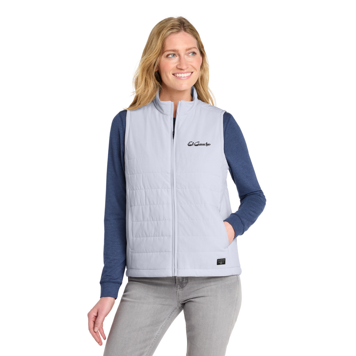 TravisMathew Women's Cold Bay Vest Embroidered - El Gaucho — model