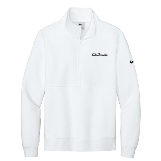 Nike Club Fleece Sleeve Swoosh 1/2-Zip Embroidered - El Gaucho — White