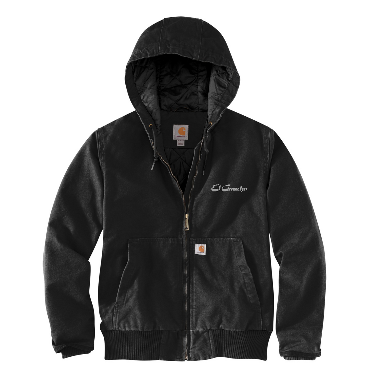Carhartt Women's Washed Duck Active Jac Embroidered - El Gaucho — Black