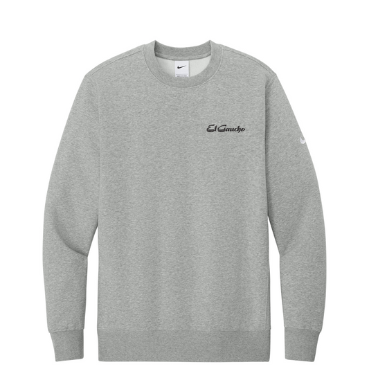 Nike Club Fleece Sleeve Swoosh Crew - El Gaucho — Dark Grey Heather