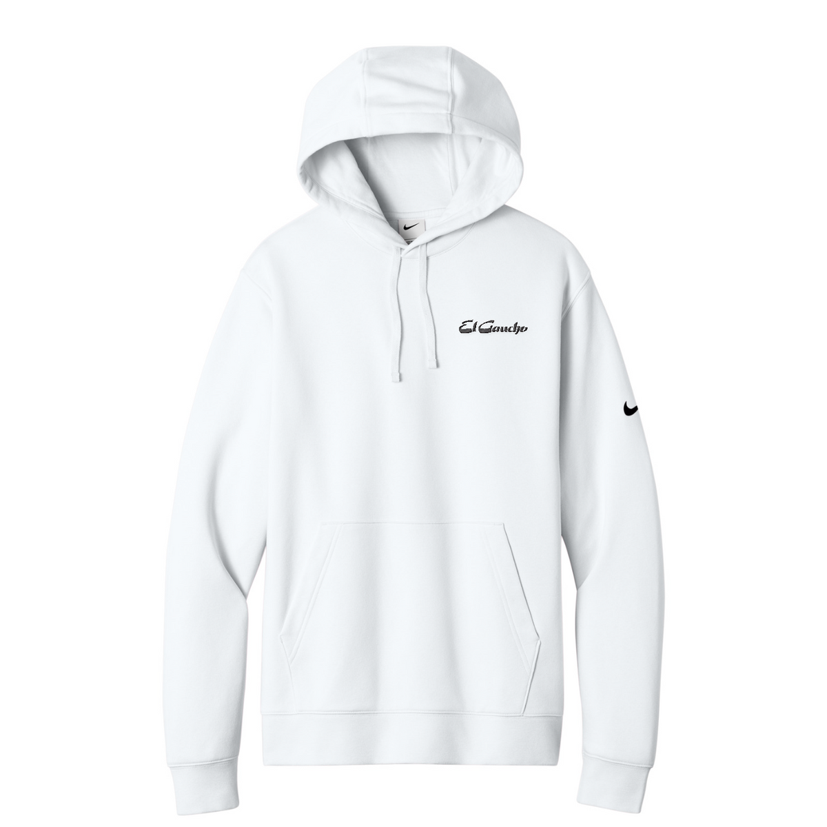 Nike Club Fleece Sleeve Swoosh Pullover Hoodie - El Gaucho — White