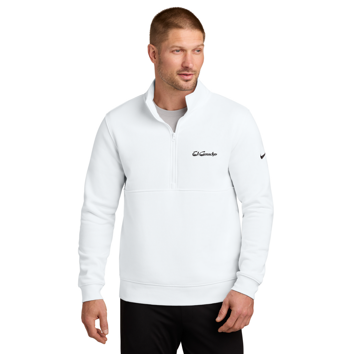 Nike Club Fleece Sleeve Swoosh 1/2-Zip Embroidered - El Gaucho — model